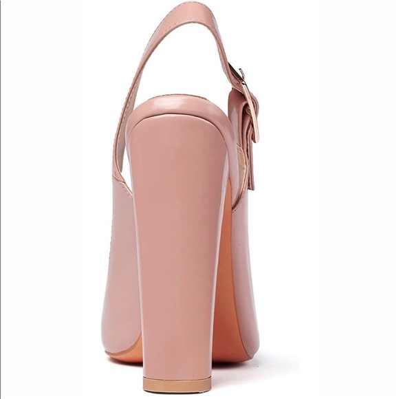 NWT Eldof Slingback Pointed Toe Pump in Beige - Picture 3 of 12